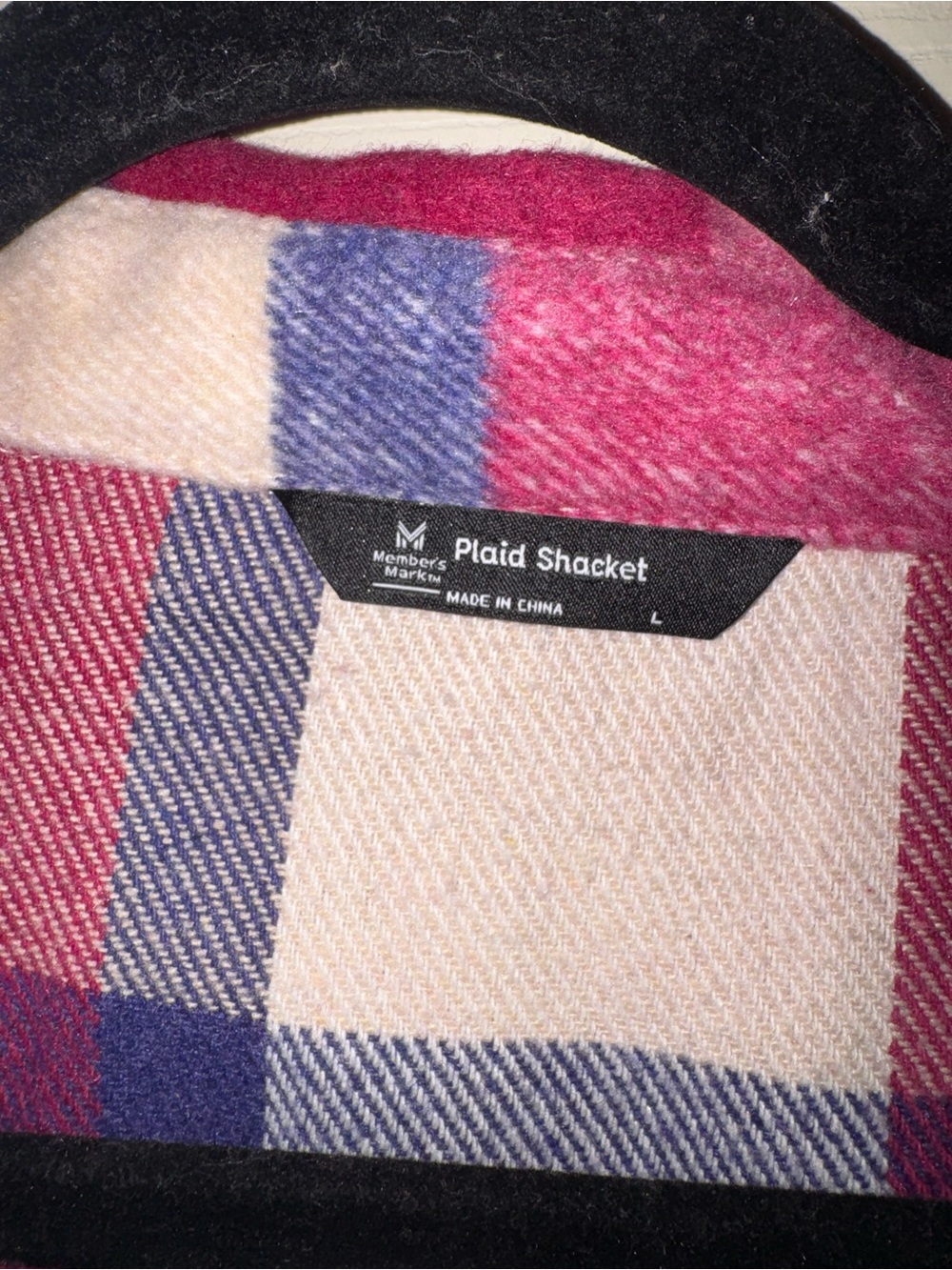 Members Mark Plaid Shacket - Picture 2 of 4